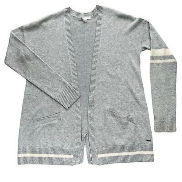 Volcom Varsity Stripe Cardigan Sweater Womens Sz M - Picture 5 of 6